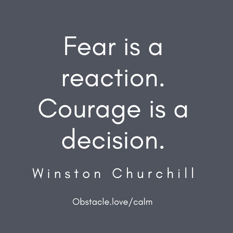 Fear vs courage. Churchill